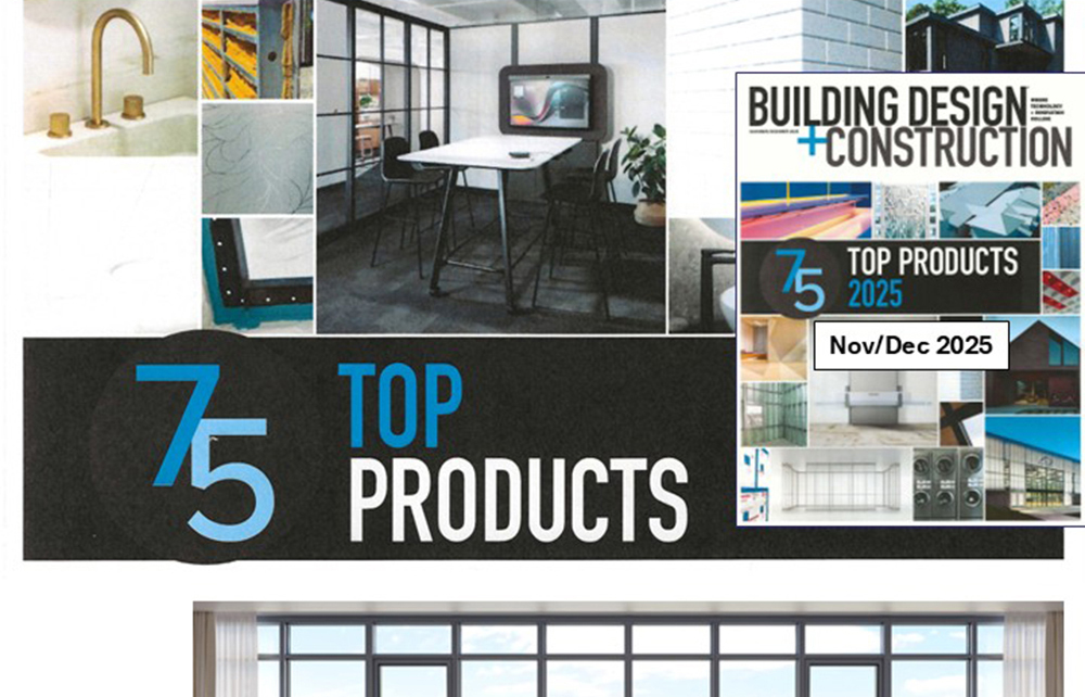 Crystal Window wall system named a top building product – new crystal fenestration selected for national product list
